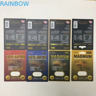 تخصيص أربعة ألوان بطاقات ورقية ماغنوم صناديق Papaer لتغليف كبسولات حبوب منع الحمل