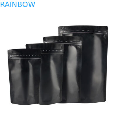 ماتي الأسود إنهاء احباط الوقوف زيبر كيس التغليف كيس القهوة مع شرائط الذهب