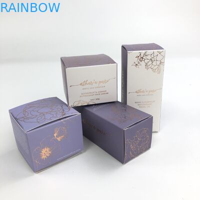 فيلم مات الأشعة فوق البنفسجية المصقول المخصص مع سمك 400 جرام من الورق المقوى الأبيض لمستحضرات التجميل عينة زيت أرغان للتغليف