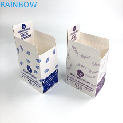 مخصص مات فيلم الأشعة فوق البنفسجية منقوش مع 400g 350g سمك الورق المقوى الأبيض ل 30 مل 60 مل زجاجات عرض ورقة مربع التعبئة والتغليف