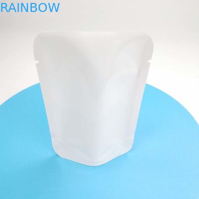 مخصص ختم الحرارة قابل للإغلاق لا سحاب دوق-باي الحقيبة إعادة الإغلاق الوقوف الحقيبة زهرة البذور الأبيض PE NY حقيبة تغليف المواد