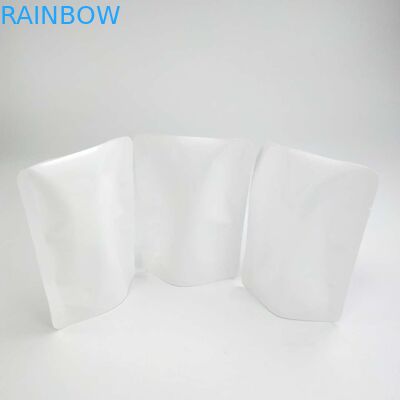 مخصص ختم الحرارة قابل للإغلاق لا سحاب دوق-باي الحقيبة إعادة الإغلاق الوقوف الحقيبة زهرة البذور الأبيض PE NY حقيبة تغليف المواد