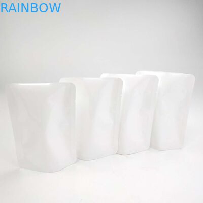 مخصص ختم الحرارة قابل للإغلاق لا سحاب دوق-باي الحقيبة إعادة الإغلاق الوقوف الحقيبة زهرة البذور الأبيض PE NY حقيبة تغليف المواد