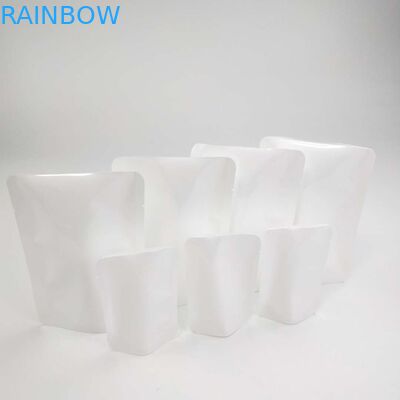 مخصص ختم الحرارة قابل للإغلاق لا سحاب دوق-باي الحقيبة إعادة الإغلاق الوقوف الحقيبة زهرة البذور الأبيض PE NY حقيبة تغليف المواد