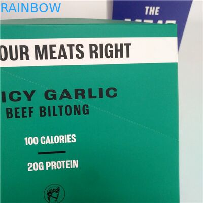 مخصص مطبوعة صغيرة لحوم البقر متشنج صناديق الورق المقوى كرافت ورقة مربع لوجبة خفيفة مربع عرض الطاقة