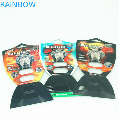 الجملة حبوب تعزيز الذكور صناديق التعبئة الكركدن 69 بطاقات التعبئة والتغليف 3d تأثير Rhinopill كبسولة نفطة التعبئة والتغليف Ca