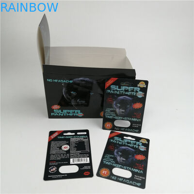 أحدث تصميم 600k 700k وحيد القرن الجنس حبوب منع الحمل بطاقة التعبئة والتغليف لكبسولة تعزيز الذكور