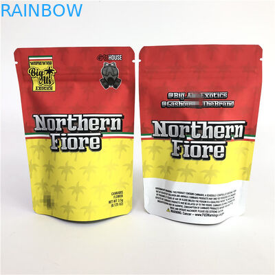 Gummy Mylar PE CMYK 180mic Herbal Stand Up Bag طباعة أوفست