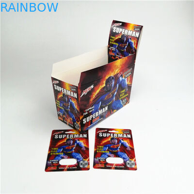 طباعة الحرير CMYK بطاقة تغليف حبوب الجنس 9x12cm