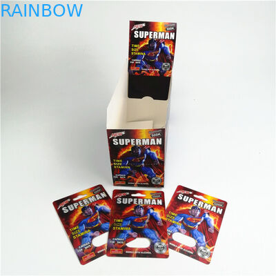 طباعة الحرير CMYK بطاقة تغليف حبوب الجنس 9x12cm