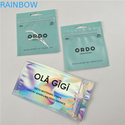 موك منخفضة واضحة الجبهة الخيط الأسنان شنق حفرة أكياس التعبئة والتغليف البلاستيكية الألومنيوم احباط سستة كيس التغليف