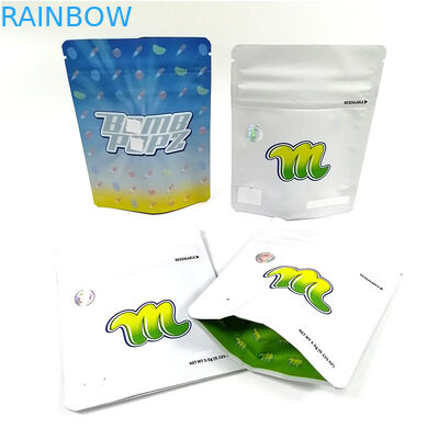 أكياس بلاستيكية للطعام قابلة لإعادة الاستخدام الطباعة الرقمية دوق-باي أكياس سحاب من الألومنيوم مخصصة للرائحة أكياس مايلر لملفات تعريف الارتباط اللثة