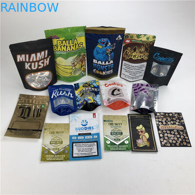 CBD 3.5g Soft Touch Cookie Bag تغليف مايلر للأطفال مضاد للروائح