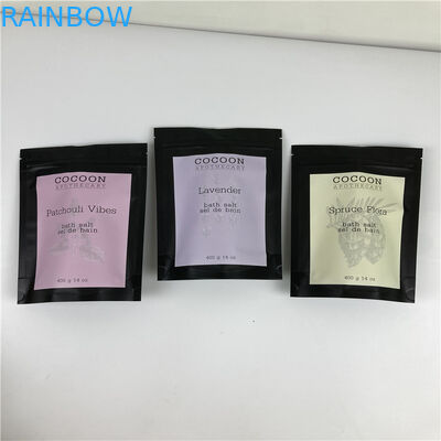 32 أونصة ملح الحمام كيس التغليف القابل للإغلاق / كيس فرك الجسم للقهوة 250 جرام