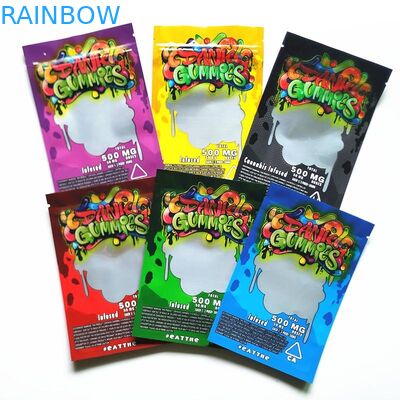 CMYK 4.3 Mils سميكة أكياس ورقية مقاومة للأطفال Cbd مغلفات