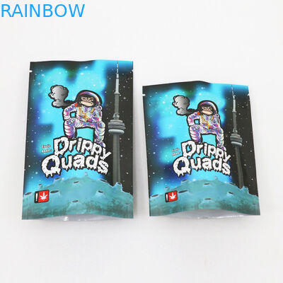 CMYK 4.3 Mils سميكة أكياس ورقية مقاومة للأطفال Cbd مغلفات