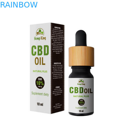 طباعة ملونة CMYK 120mic قطارة زجاجة صندوق ورقي CBD