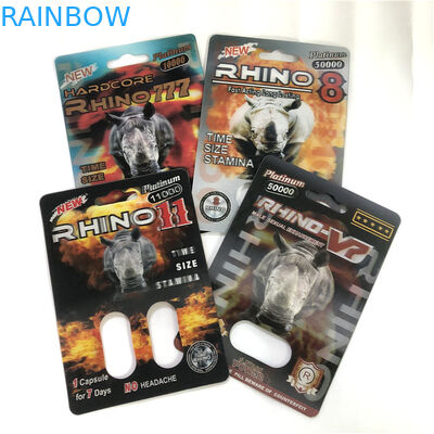89x127mm Magnum 24K 3D Blister Card لحبوب التحسين الجنسي