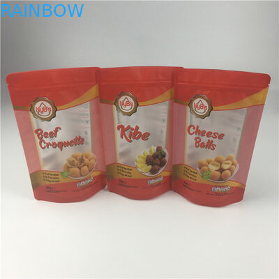 نافذة بلوري 120 ميكرون VMPET حقيبة زيبلوك رقائق الألومنيوم CMYK