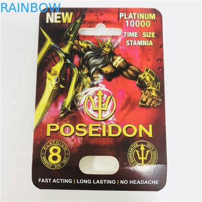 أسود أبيض النمر CMYK 8 * 12cm بطاقات ورقية حبوب الجنس لحبوب منع الحمل