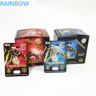 Rhino 69 CMYK Plastic Blister 3D Cards ذكر تعزيز حبوب منع الحمل