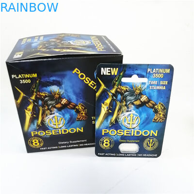 Pussycat Package Rhino Capsule حبوب نفطة بطاقة الطباعة فوق البنفسجية