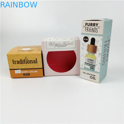 ملفات تعريف الارتباط من الورق المقوى ذات الختم الساخن ، صناديق ورقية مطبوعة مخصصة بشعار خاص