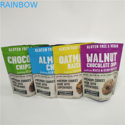 أكياس التعبئة والتغليف البلاستيكية الوقوف زيبلوك المطبوعة 1 جالون الغذاء الصف