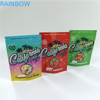 CBD Flower Herbs Ziplock Three Side Seal Pouch مخصصة مغلفة مطبوعة