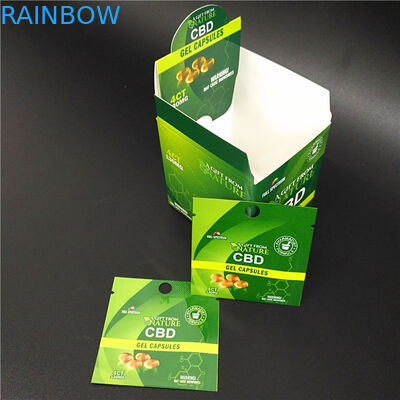 CBD Flower Herbs Ziplock Three Side Seal Pouch مخصصة مغلفة مطبوعة