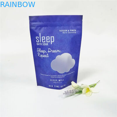 الحقائب البلاستيكية ملح البحر المحيط التعبئة والتغليف الذاتي شعار مخصص قابل للإغلاق