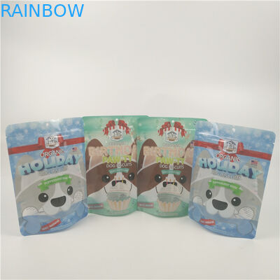 البسكويت العضوي للكلاب أغذية الحيوانات الأليفة الحقيبة الحفر مطبوعة فيلم مغلفة