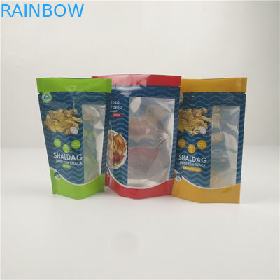 لامعة مجففة سمك البلاستيك سستة رقائق الألومنيوم التعبئة والتغليف مع نافذة واضحة