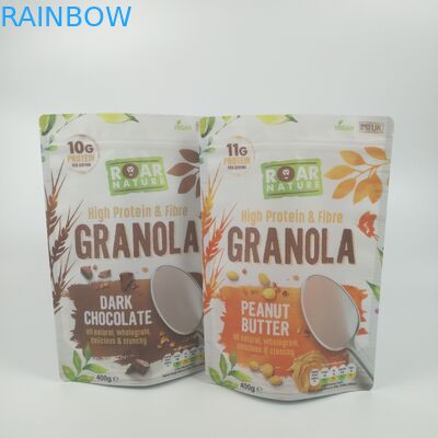 أكياس Ziplock Stand Up رقائق الألومنيوم القابلة لإعادة الإغلاق لتغليف المواد الغذائية القابلة لإعادة التدوير