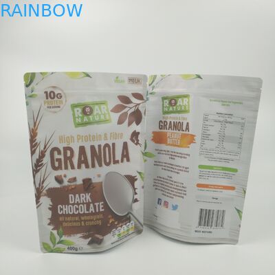 أكياس Ziplock Stand Up رقائق الألومنيوم القابلة لإعادة الإغلاق لتغليف المواد الغذائية القابلة لإعادة التدوير