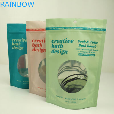 أكياس واقية من الرائحة Ziplock Aluminium Foil Mylar قابلة للإغلاق مع نافذة