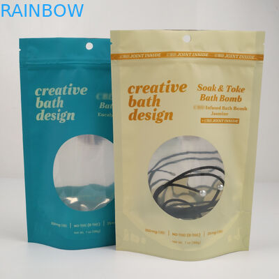 أكياس واقية من الرائحة Ziplock Aluminium Foil Mylar قابلة للإغلاق مع نافذة