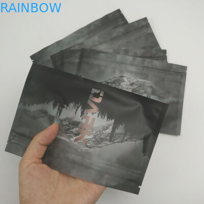 نافذة أمامية وخلفية شفافة مقاومة للحرارة ومضادة للرائحة قابلة للإغلاق بسحاب قفل التعبئة والتغليف مايلر لتخزين المواد الغذائية بثلاثة جوانب من Doypack