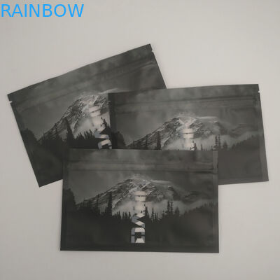 نافذة أمامية وخلفية شفافة مقاومة للحرارة ومضادة للرائحة قابلة للإغلاق بسحاب قفل التعبئة والتغليف مايلر لتخزين المواد الغذائية بثلاثة جوانب من Doypack