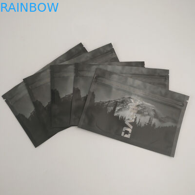 نافذة أمامية وخلفية شفافة مقاومة للحرارة ومضادة للرائحة قابلة للإغلاق بسحاب قفل التعبئة والتغليف مايلر لتخزين المواد الغذائية بثلاثة جوانب من Doypack