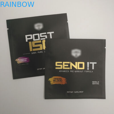 حقيبة مستحضرات التجميل المختومة الذهبية المطبوعة بحجم صغير الكيس رقائق الألومنيوم البلاستيك وجبة خفيفة ختم الحرارة ثلاثة أكياس ختم جانبية