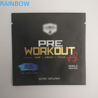 حقيبة مستحضرات التجميل المختومة الذهبية المطبوعة بحجم صغير الكيس رقائق الألومنيوم البلاستيك وجبة خفيفة ختم الحرارة ثلاثة أكياس ختم جانبية