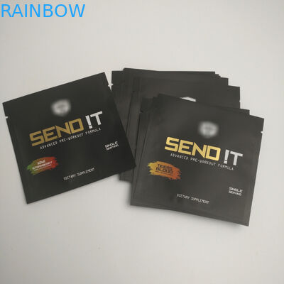 حقيبة مستحضرات التجميل المختومة الذهبية المطبوعة بحجم صغير الكيس رقائق الألومنيوم البلاستيك وجبة خفيفة ختم الحرارة ثلاثة أكياس ختم جانبية