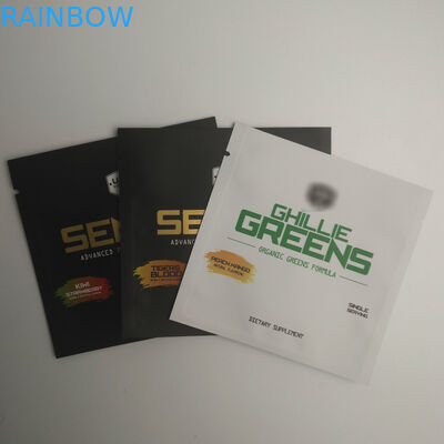 حقيبة مستحضرات التجميل المختومة الذهبية المطبوعة بحجم صغير الكيس رقائق الألومنيوم البلاستيك وجبة خفيفة ختم الحرارة ثلاثة أكياس ختم جانبية