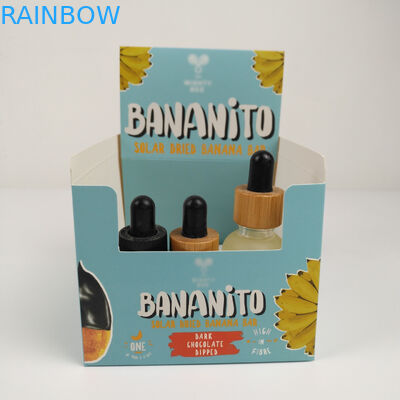 مخصص للطي الكرتون الكرتون المسيل للدموع عرض مربع ، الكرتون المضلع PDQ عداد البيع بالتجزئة وجبات خفيفة مربع التعبئة والتغليف ورقة