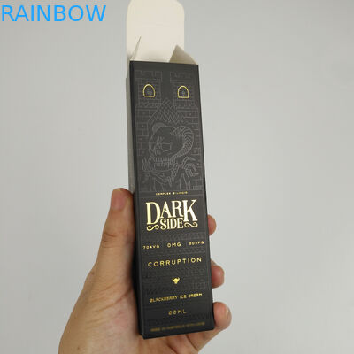 مخصص بالجملة قابلة للطي الصغيرة السوداء الفاخرة الساخنة ختم الذهب احباط هدية مربع ورق تغليف مستحضرات التجميل