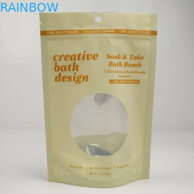 أكياس مع أكياس تخزين الطعام المصنوعة من الألومنيوم والقابلة للإغلاق ، أكياس مايلر قابلة للإغلاق من الألومنيوم ، مع نافذة شفافة