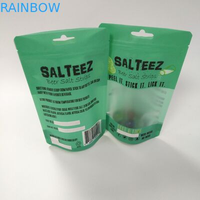 نافذة واضحة CMYK 100mic الوقوف زيبر الحقيبة مع سحاب