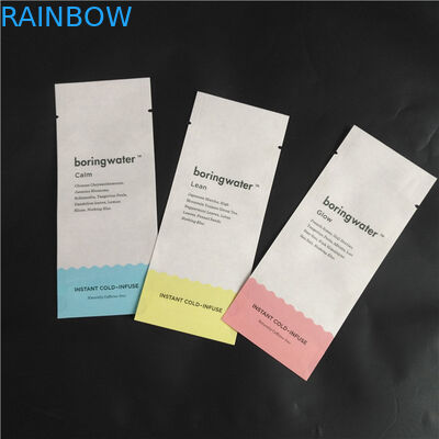 صديقة للبيئة قابلة للتحلل ورق الكرافت جيش التحرير الشعبى الصينى مجمع الغذاء مسحوق التوابل أكياس التعبئة والتغليف ثلاثة أكياس ختم الجانب