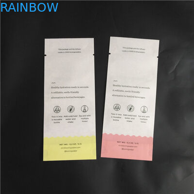 صديقة للبيئة قابلة للتحلل ورق الكرافت جيش التحرير الشعبى الصينى مجمع الغذاء مسحوق التوابل أكياس التعبئة والتغليف ثلاثة أكياس ختم الجانب